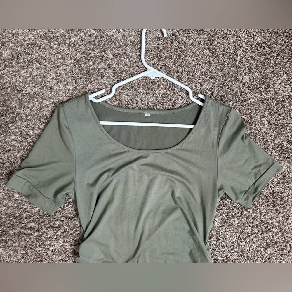 Maternity Bodycon Dress Side Ruch - Picture 4 of 4